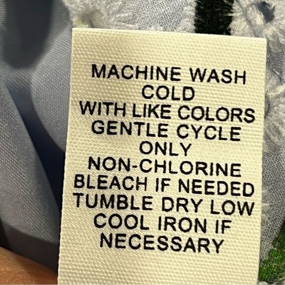 Adyson Parker Floral Embroidered Eyelet Square Neck Button Down Dress - Picture 14 of 15